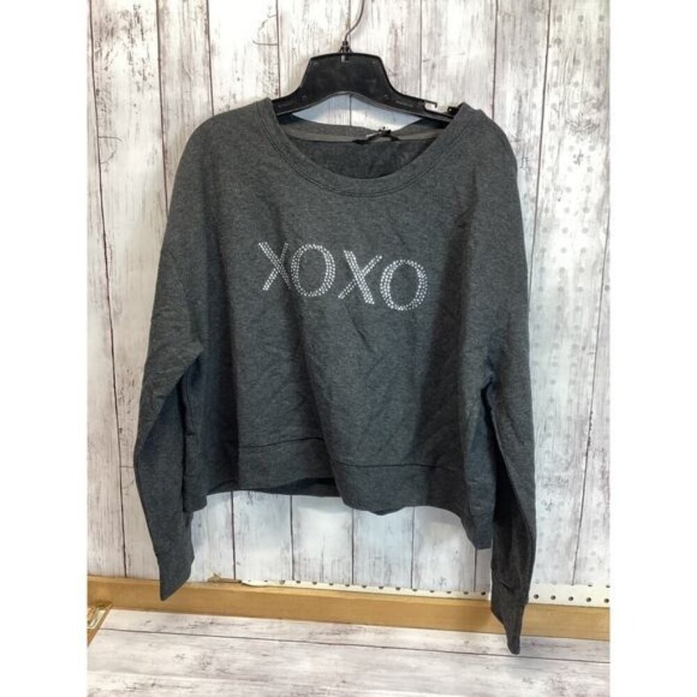 Acubi mermaidcore fairycore XOXO Charcoal Black Sweatshirt Top Size XL